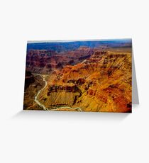 Grand Canyon as seen from a helicopter Greeting Card