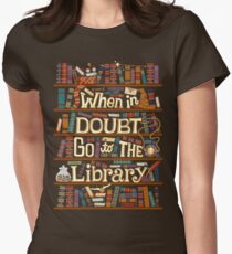 Go to the library Women's Fitted T-Shirt