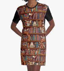 Bookshelf Graphic T-Shirt Dress