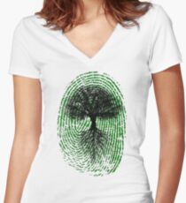 Green Thumb Women's Fitted V-Neck T-Shirt