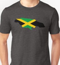 Jamaica Flag Map Unisex T-Shirt
