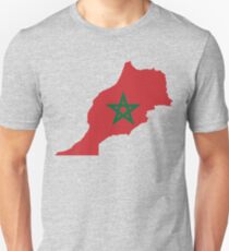 Morocco Flag Map Unisex T-Shirt