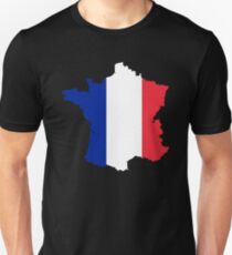 France Flag Map Unisex T-Shirt