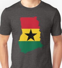 Ghana Flag Map Unisex T-Shirt