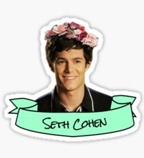 seth cohen flower crown sticker Sticker