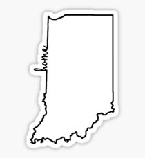 Indiana Home Outline Sticker