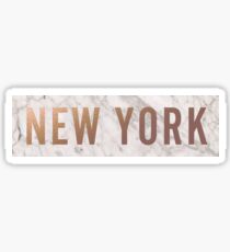 Rose Gold and Marble New York Sticker