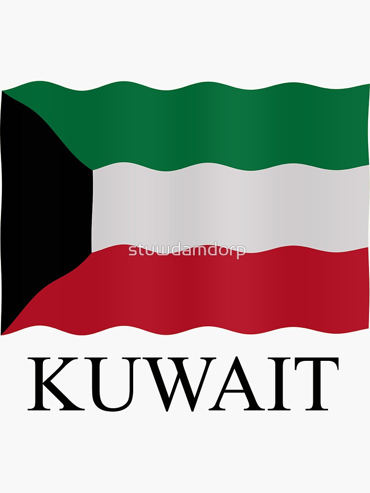 "Kuwait flag" Sticker by stuwdamdorp Redbubble