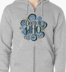 Whimsically Wibbly Wobbly Timey Wimey - Light Shirt Zipped Hoodie