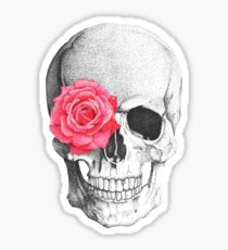 Rose Skull Sticker