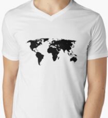 Earth's Continents Men's V-Neck T-Shirt