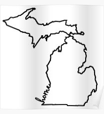 Póster Esquema de casa de Michigan