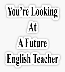 You're Looking At A Future English Teacher Sticker