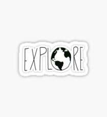 Explore the Globe or World Sticker Sticker