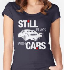 Still plays with cars (2) Women's Fitted Scoop T-Shirt