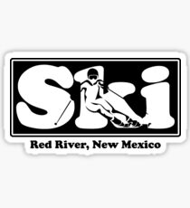 Red River, New Mexico SKI Graphic for Skiing your favorite mountain, city or resort town Sticker