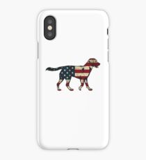 American Flag Dog Sticker iPhone Case