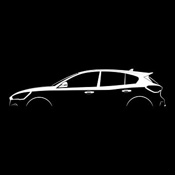 Ford Focus ST MK IV Silhouette Poster for Sale by in-transit