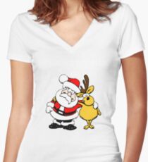 Christmas - Best Friends Women's Fitted V-Neck T-Shirt