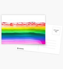 Rainbow colors agate slice mineral Postcards