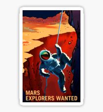 Vintage "Explorers Wanted" Mars Recruitment Sticker