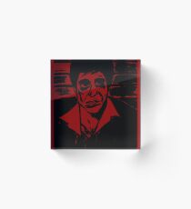 SCARFACE AL PACINO PORTRAIT RED POSTER Acrylic Block