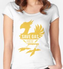 Save Gas Ride a Chocobo Women's Fitted Scoop T-Shirt