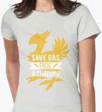 Save Gas Ride a Chocobo Women's Fitted T-Shirt