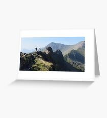 Snowdonia: Walkers on Crib Goch Greeting Card