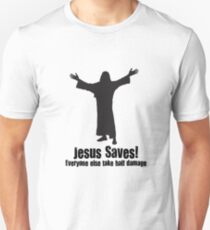 Jesus saves DnD Unisex T-Shirt