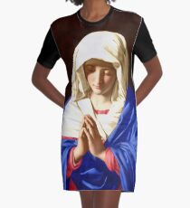 The Virgin In Prayer Graphic T-Shirt Dress