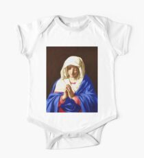 The Virgin In Prayer Short Sleeve Baby One-Piece