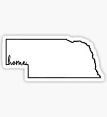 Nebraska Home Outline Sticker