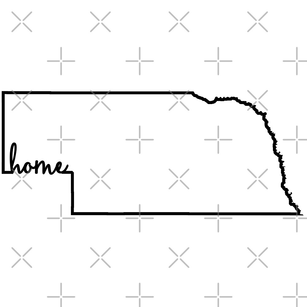"Nebraska Home Outline" by ohioinspired Redbubble