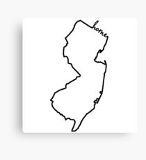 New Jersey Home Outline Canvas Print