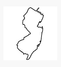 New Jersey Home Outline Photographic Print