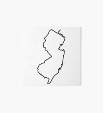 New Jersey Home Outline Art Board