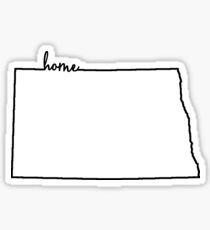 North Dakota Home outline Sticker