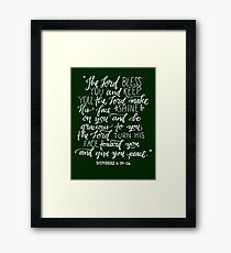 Numbers 6:24-26 Framed Print