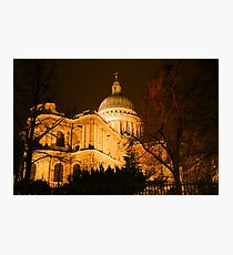St Pauls's London at night Photographic Print