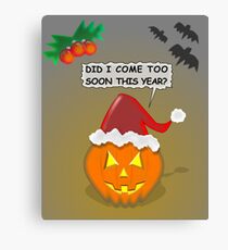 Halloween And Christmas Canvas Print
