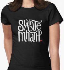 Slainte Mhath in white and red Women's Fitted T-Shirt