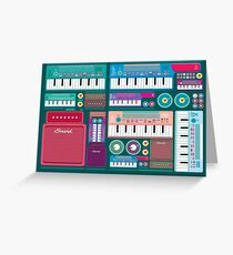 Colorful Synthesizer Greeting Card