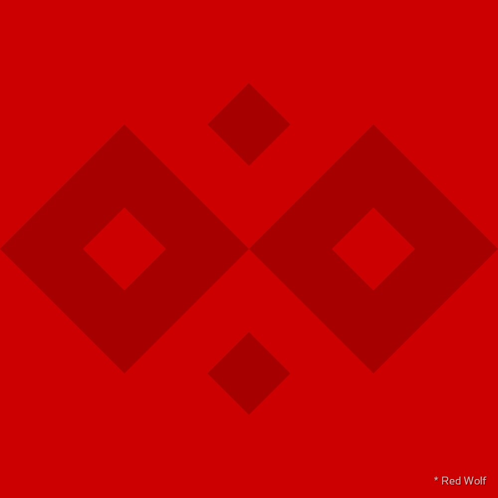 Geometric Pattern: Hollow Diamond: Ruby Dark by * Red Wolf
