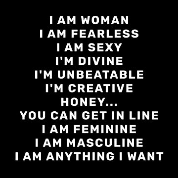 I am Woman lyrics Sticker for Sale by ashlenamusic