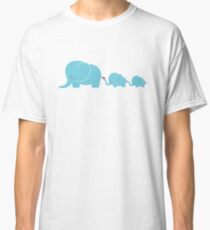 Elephant family following each other Classic T-Shirt