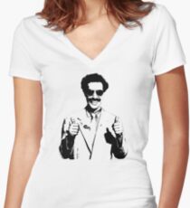 Borat Women's Fitted V-Neck T-Shirt
