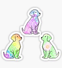 Tie Dye Cute Welpen Pack 2 Sticker