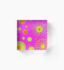 Warm Patterns Acrylic Block