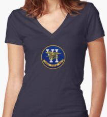 US Navy Seal Team Six Women's Fitted V-Neck T-Shirt